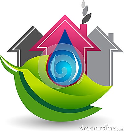 Save rain water logo Stock Photo