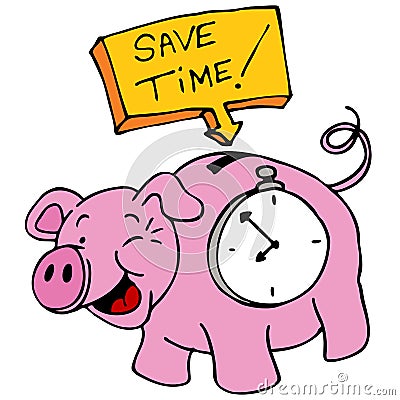 Save Time Vector Illustration