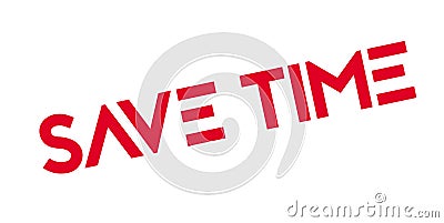 Save Time rubber stamp Vector Illustration