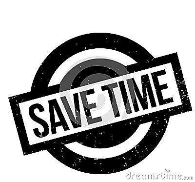 Save Time rubber stamp Vector Illustration