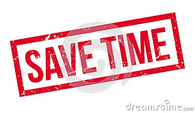 Save time rubber stamp Stock Photo