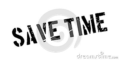 Save time rubber stamp Stock Photo