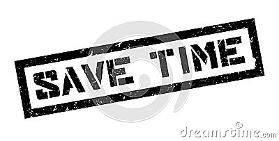 Save time rubber stamp Vector Illustration