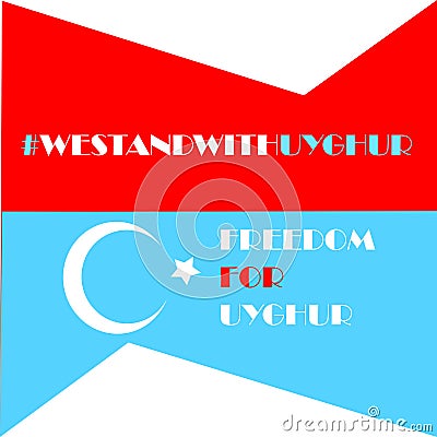 Save Uyghur vector Illustration. Uyghur people and the world. Uyghur people been discriminate by their government. Freedom from di Vector Illustration