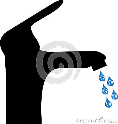 Save water Vector Illustration