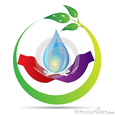 Save water drop Vector Illustration