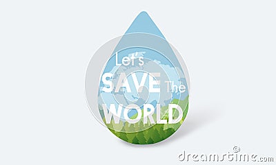 Save Water Natural Nurture Environmentally Development Concept Stock Photo