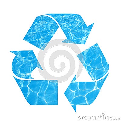 Save water, recycle symbol Stock Photo