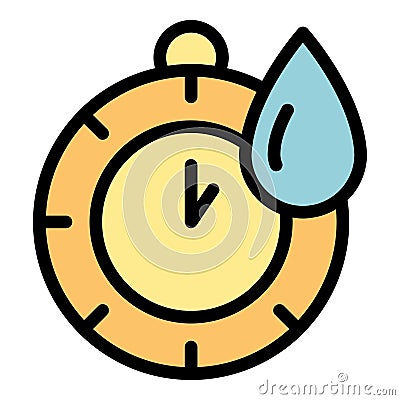 Save water time icon vector flat Vector Illustration