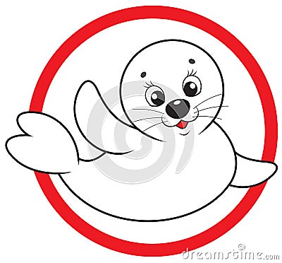 Save white-coat seal Vector Illustration