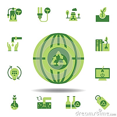 save the world, arrows colored icon. Elements of save the earth illustration icon. Signs and symbols can be used for web, logo, Cartoon Illustration