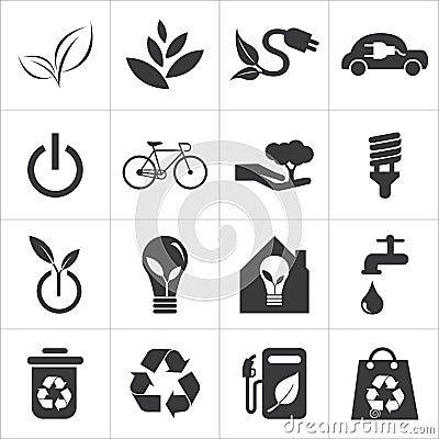 Save the world and clean energy icon Vector Illustration