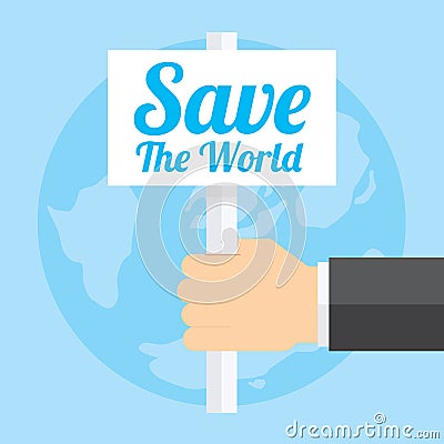 Save the world Vector Illustration