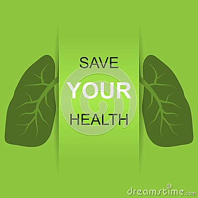 Save your health Vector Illustration