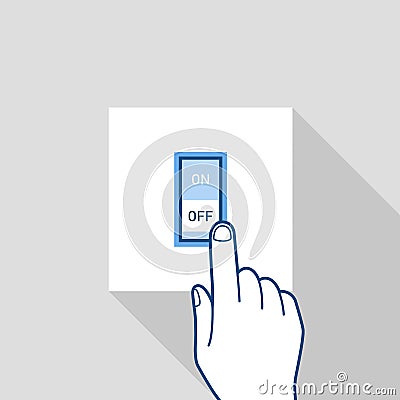 Saving energy turn off the lights, electric switch, unplug home appliances, energy efficiency Vector Illustration