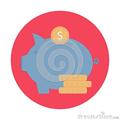 Saving flat background vector icon which can easily modify or edit Vector Illustration