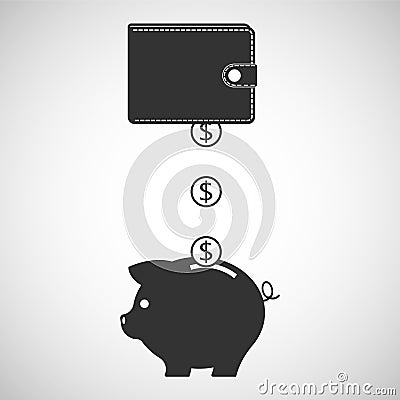 Saving icon Vector Illustration