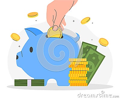 Saving money abstract concept Vector Illustration