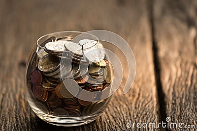 Saving money concept. concept saving money for finance accounting Stock Photo