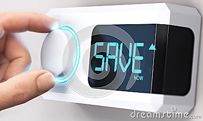 Saving Money; Decrease Energy Consumption Stock Photo