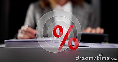 Saving Money: High-Interest Percentage Rate Stock Photo