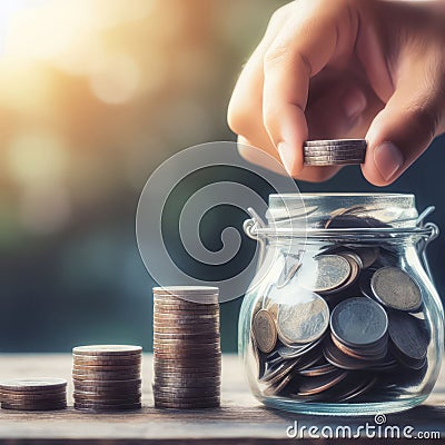 Saving money, investment and economize concepts. Stock Photo