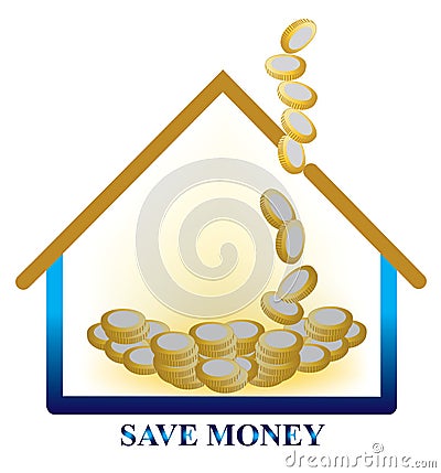 Saving money isolated Vector Illustration