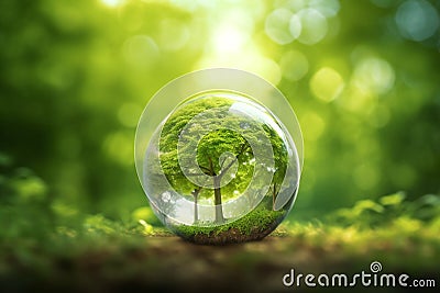 Saving Our Blue Planet: a Global View on Earths Environment Stock Photo