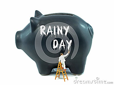 Saving for a Rainy Day Stock Photo