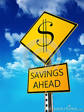 Savings ahead concept Stock Photo