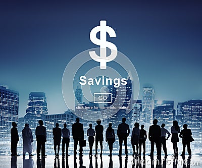 Savings Banking Assets Money Budget Economy Concept Stock Photo