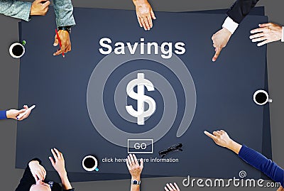 Savings Banking Assets Money Budget Economy Concept Stock Photo