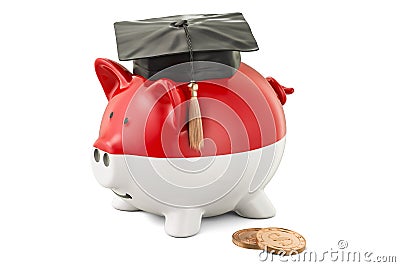 Savings for education in Indonesia concept, 3D rendering Stock Photo