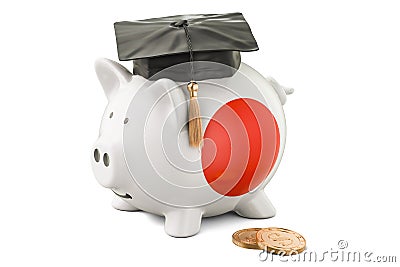 Savings for education in Japan concept, 3D rendering Stock Photo