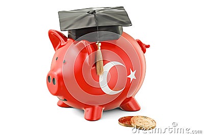 Savings for education in Turkey concept, 3D rendering Stock Photo