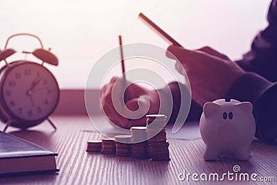 Savings, finances, economy and home budget Stock Photo