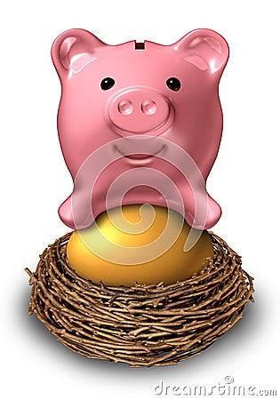 Savings Nest Egg Stock Photo