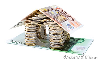 Savings for real estate project - roof 50 Stock Photo