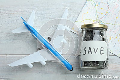 Savings on travel Stock Photo