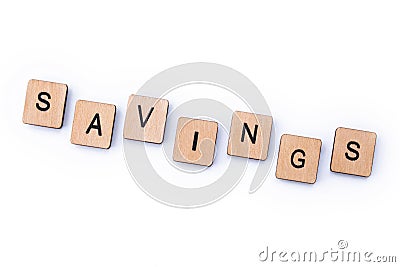 SAVINGS Stock Photo