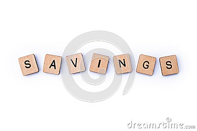 SAVINGS Stock Photo