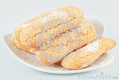 Savoiardi Cookies, Ladyfingers Stock Photo