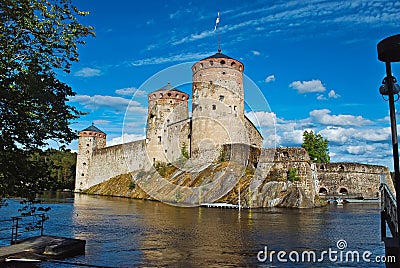 Savonlinna, Finland - Olavinlinna castle Stock Photo