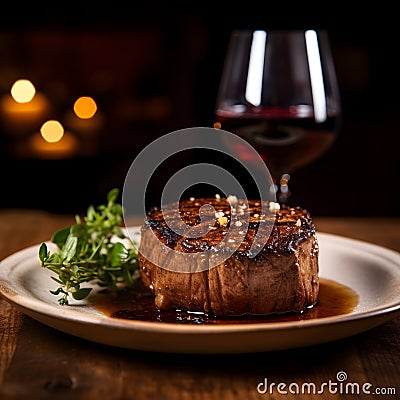 Savor the culinary masterpiece of filet mignon Stock Photo