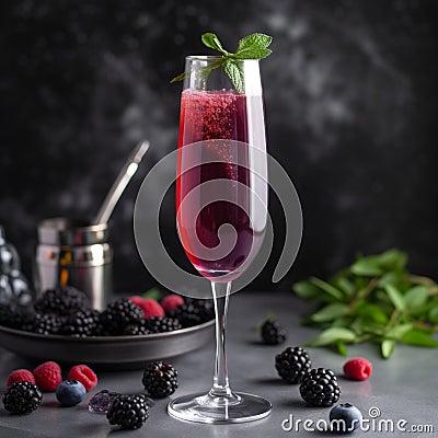 Kir Royale Stock Photo