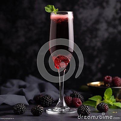 Kir Royale Stock Photo