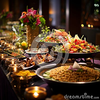 Savoring Success: A Platter of Celebration Stock Photo