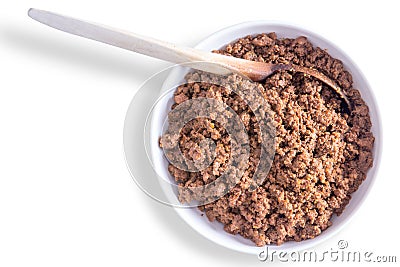 Savory ground or minced beef mixture for tacos Stock Photo