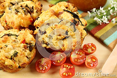 Savory Muffins Stock Photo