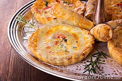 Savory pastry selection Stock Photo